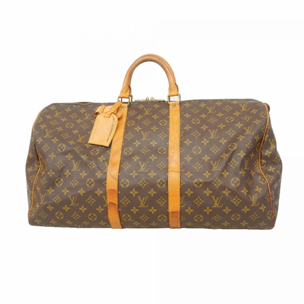 LOUIS VUITTON Authentic Brown Monogram Keepall 55 Boston Bag - Picture 1 of 12